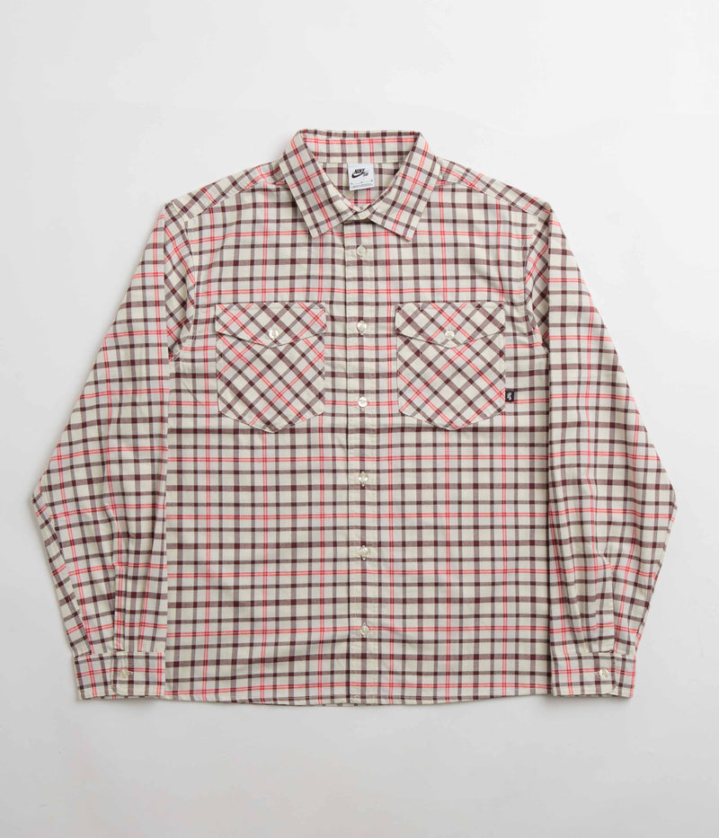 Nike SB Flannel Shirt in Coconut Milk and Light Bone