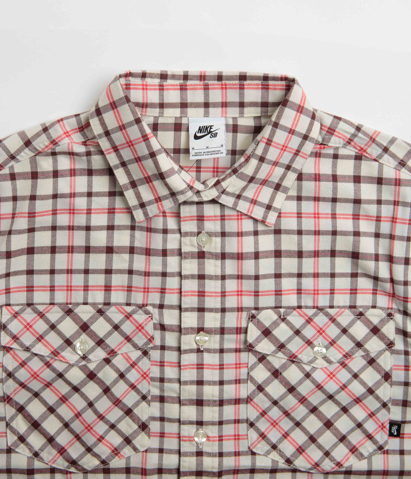 Nike SB Flannel Shirt in Coconut Milk and Light Bone
