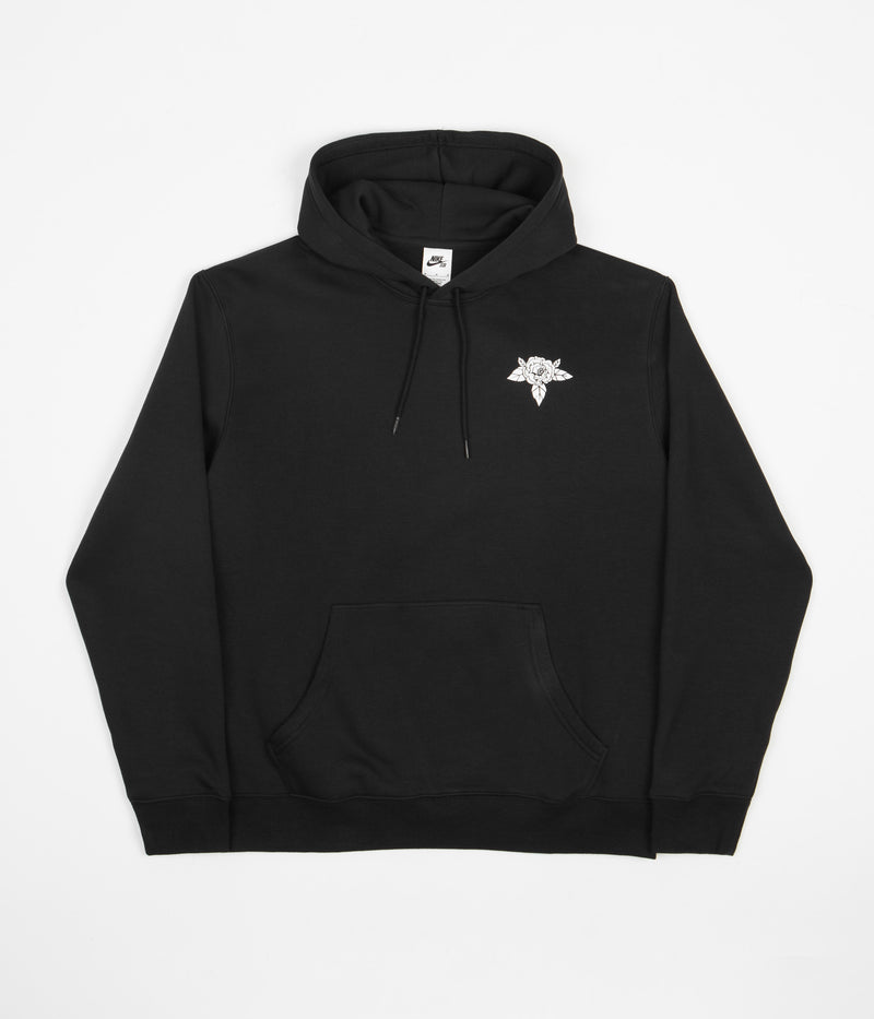 Nike SB Flowers Hoodie in Black and White