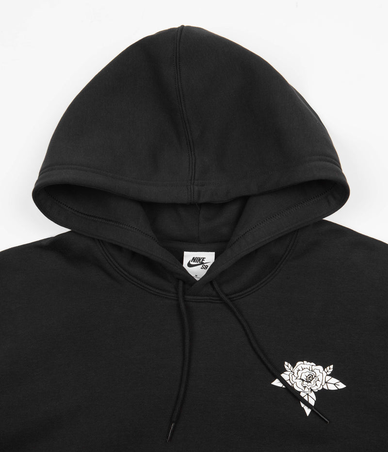 Nike SB Flowers Hoodie in Black and White