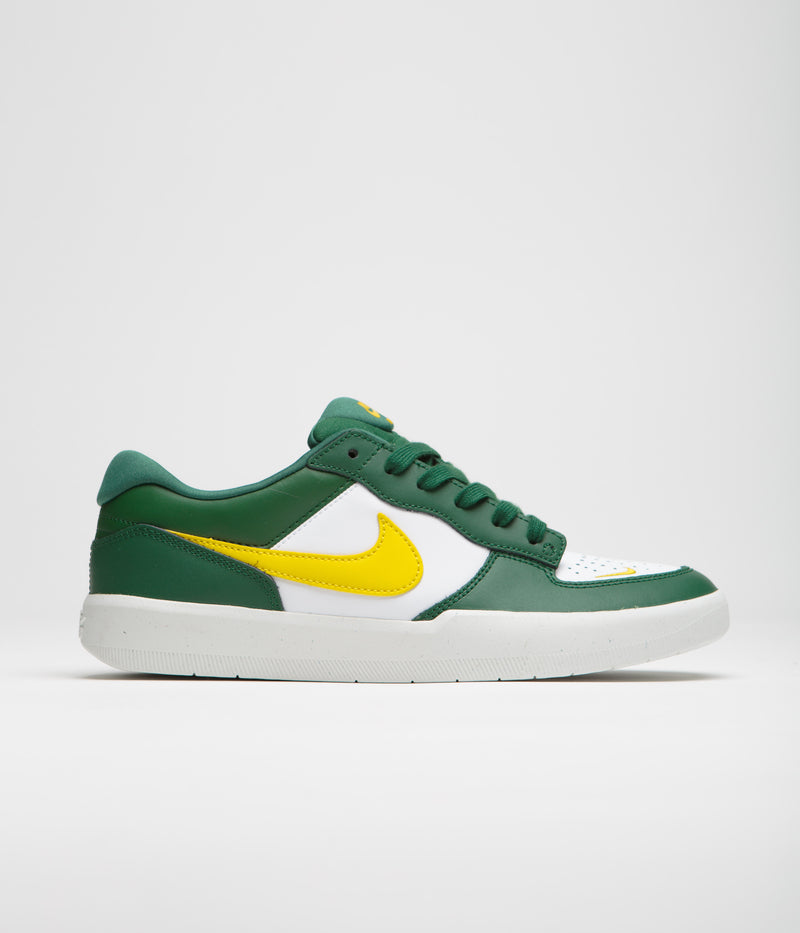 Nike SB Force 58 Premium Shoes in Gorge Green and Tour Yellow and White