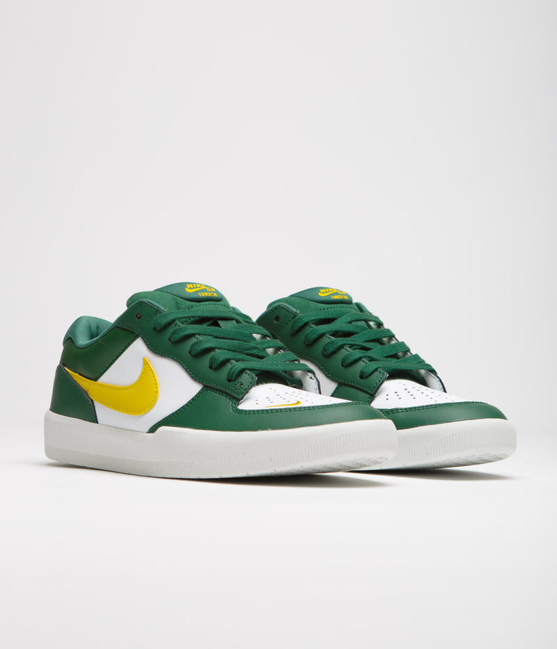 Nike SB Force 58 Premium Shoes in Gorge Green and Tour Yellow and White
