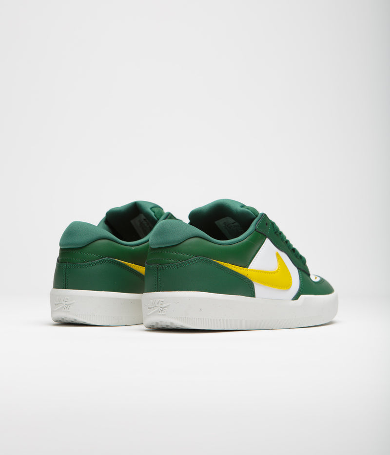 Nike SB Force 58 Premium Shoes in Gorge Green and Tour Yellow and White