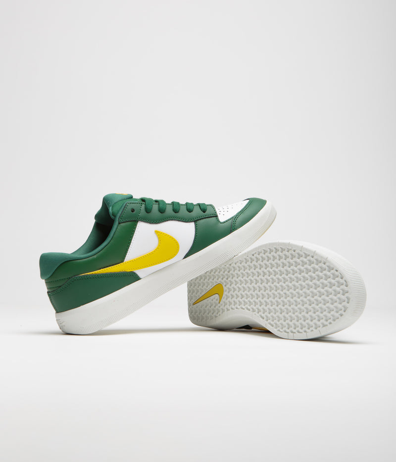 Nike SB Force 58 Premium Shoes in Gorge Green and Tour Yellow and White