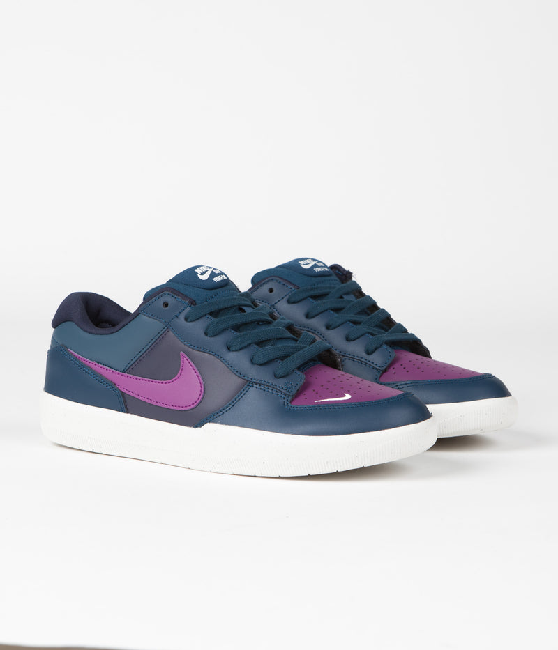 Nike SB Force 58 Premium Shoes in Obsidian and Viotech and Midnight Turquoise - Phantom