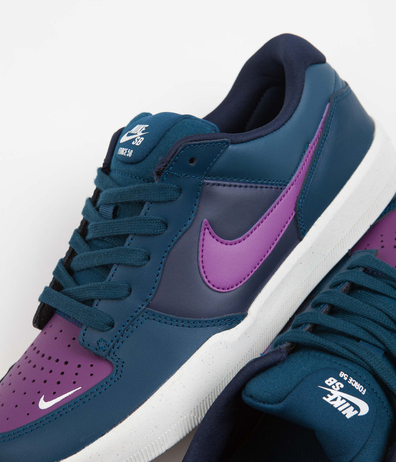 Nike SB Force 58 Premium Shoes in Obsidian and Viotech and Midnight Turquoise - Phantom