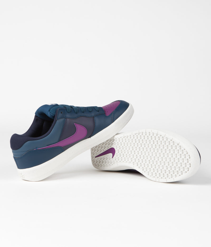 Nike SB Force 58 Premium Shoes in Obsidian and Viotech and Midnight Turquoise - Phantom