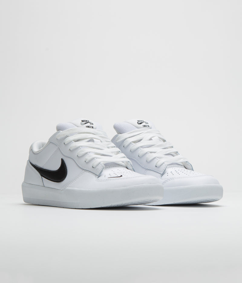Nike SB Force 58 Premium Shoes in White and Black and White - White