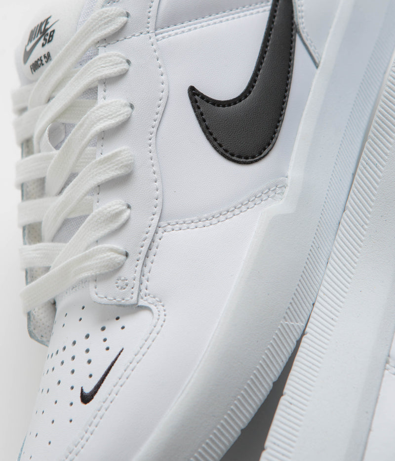 Nike SB Force 58 Premium Shoes in White and Black and White - White