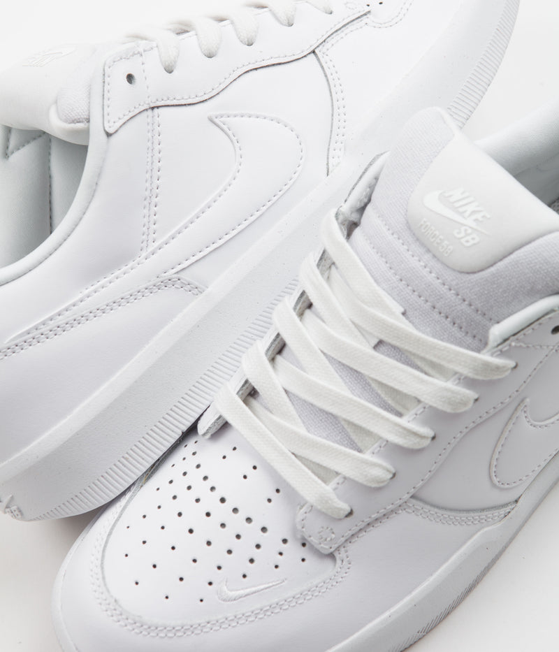 Nike SB Force 58 Premium Shoes in White and White and White - White
