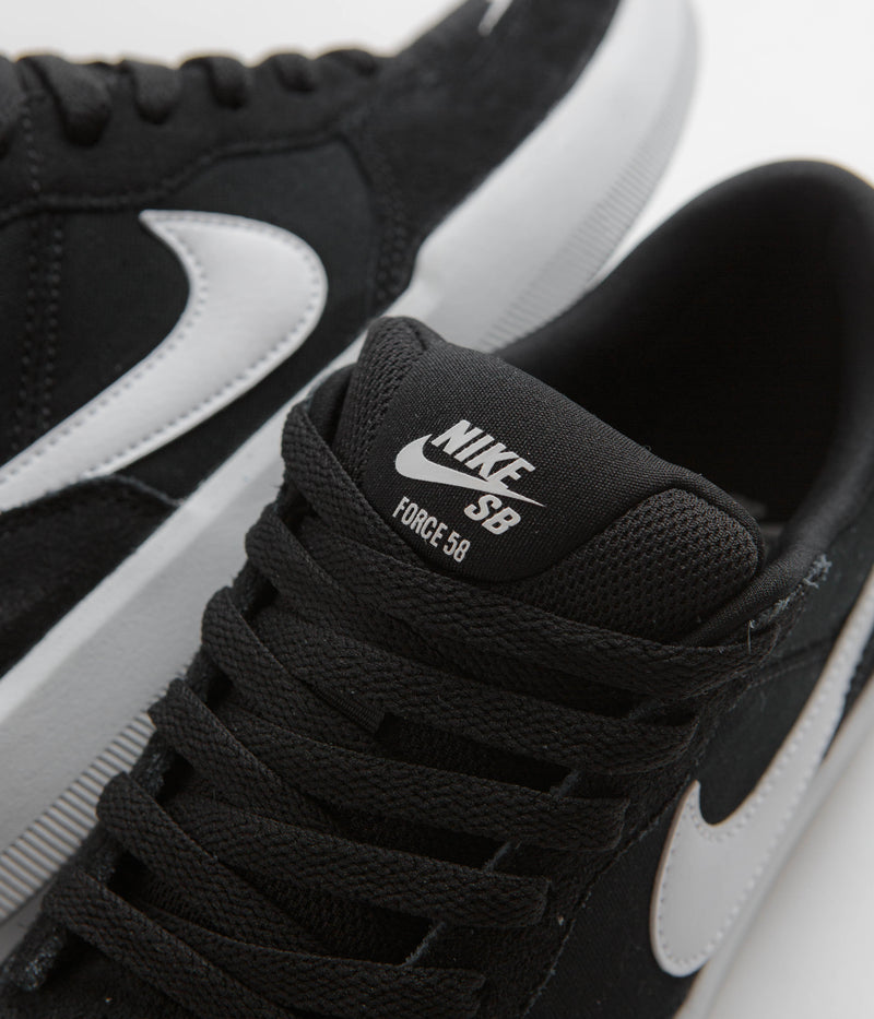 Nike SB Force 58 Shoes in Black and White and Black