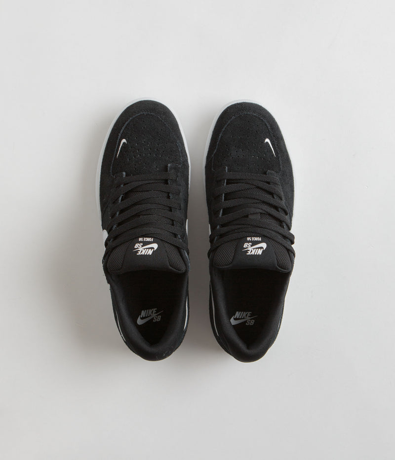 Nike SB Force 58 Shoes in Black and White and Black