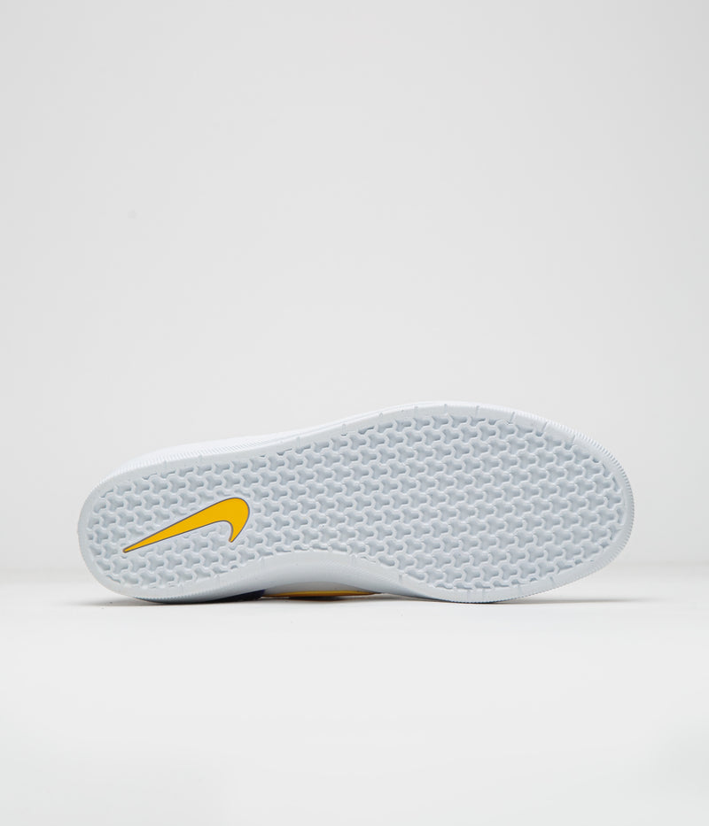 Nike SB Force 58 Shoes in Court Purple and Amarillo and White - White