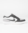 Nike SB Force 58 Shoes in Dark Grey and Dark Grey and White - Wolf Grey