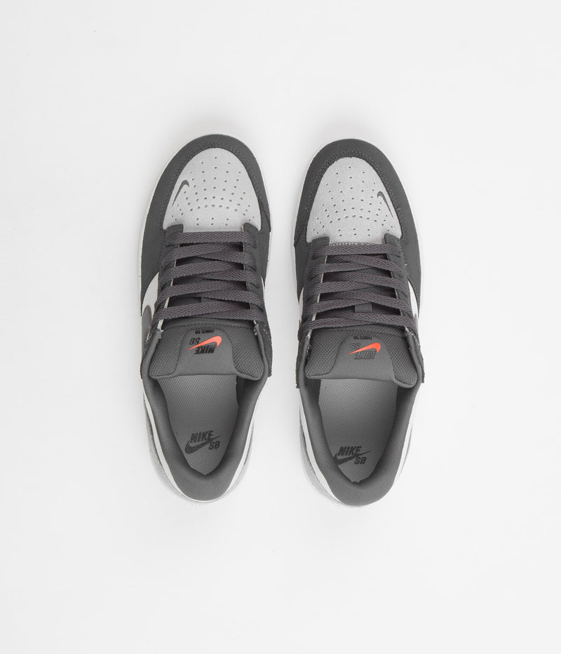 Nike SB Force 58 Shoes in Dark Grey and Dark Grey and White - Wolf Grey