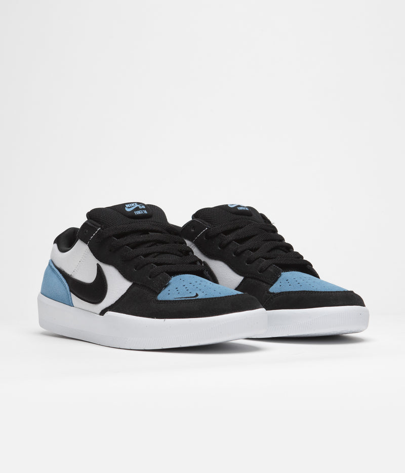 Nike SB Force 58 Shoes in Dutch Blue and Black and White