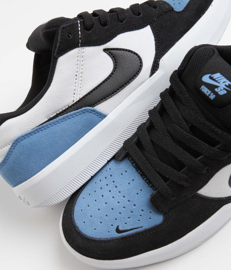 Nike SB Force 58 Shoes in Dutch Blue and Black and White