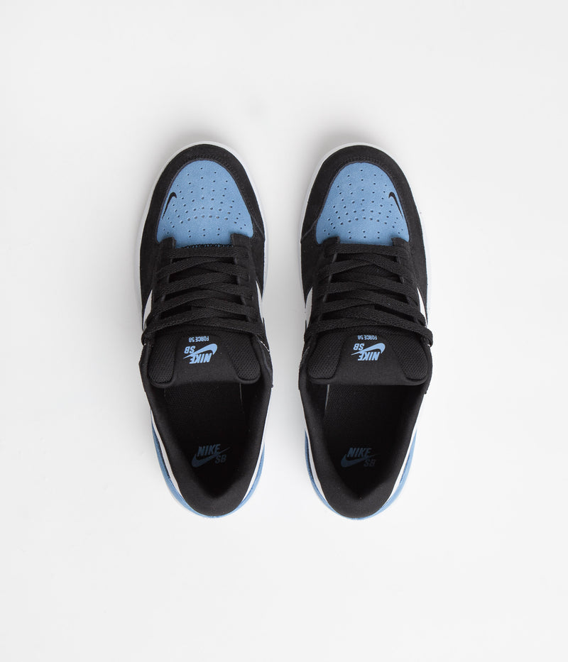 Nike SB Force 58 Shoes in Dutch Blue and Black and White