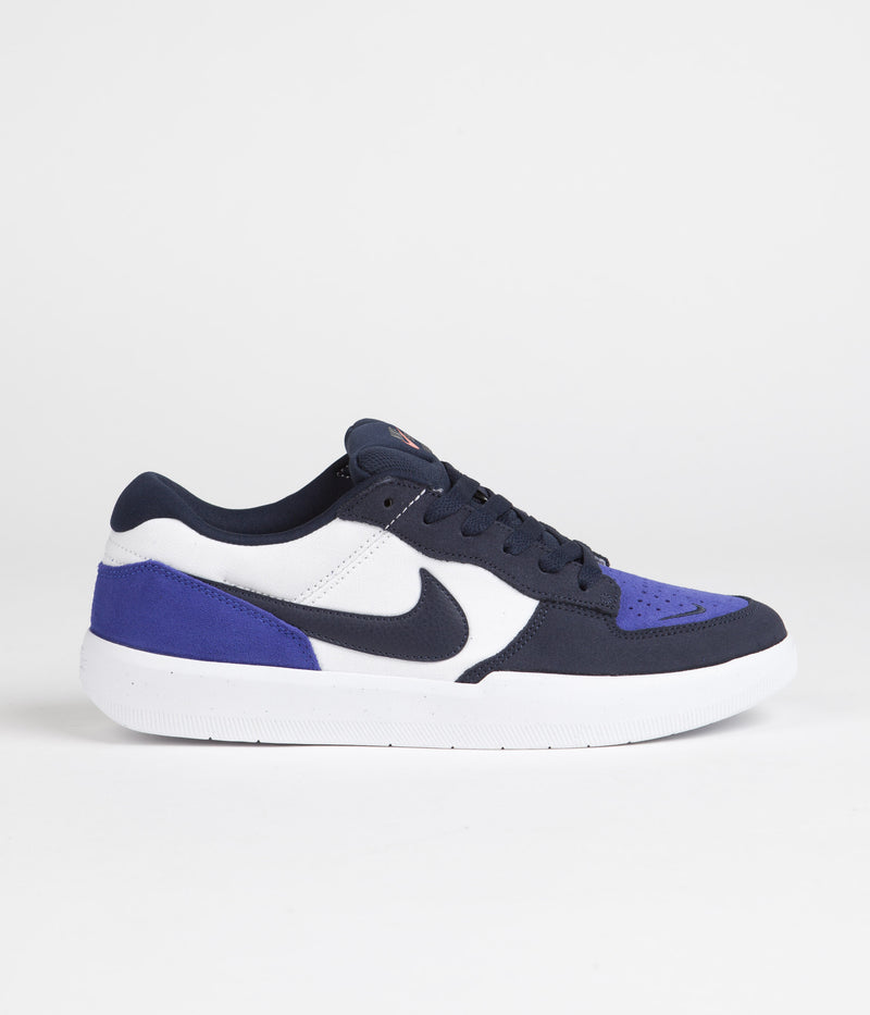 Nike SB Force 58 Shoes in Obsidian and Obsidian and White - Hyper Royal