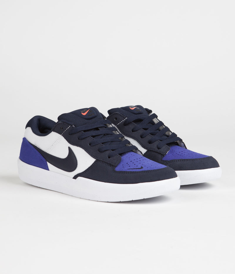 Nike SB Force 58 Shoes in Obsidian and Obsidian and White - Hyper Royal