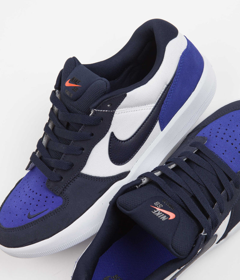 Nike SB Force 58 Shoes in Obsidian and Obsidian and White - Hyper Royal