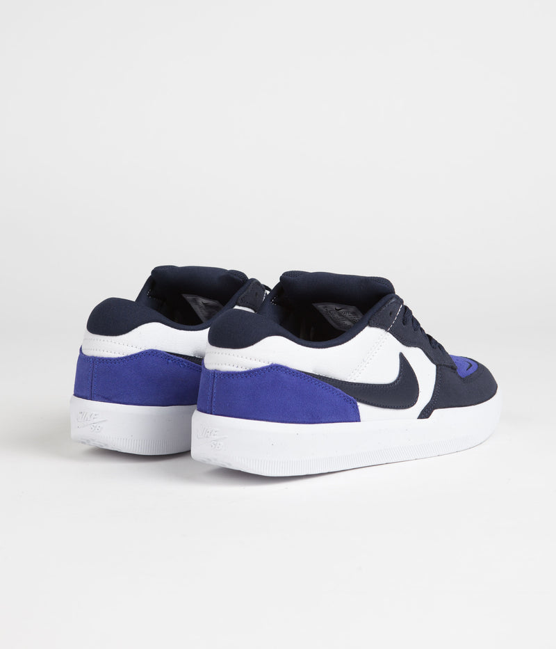 Nike SB Force 58 Shoes in Obsidian and Obsidian and White - Hyper Royal
