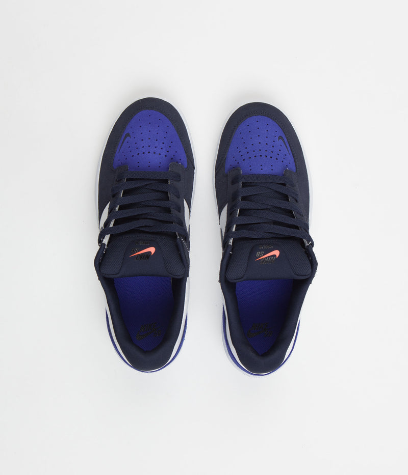 Nike SB Force 58 Shoes in Obsidian and Obsidian and White - Hyper Royal