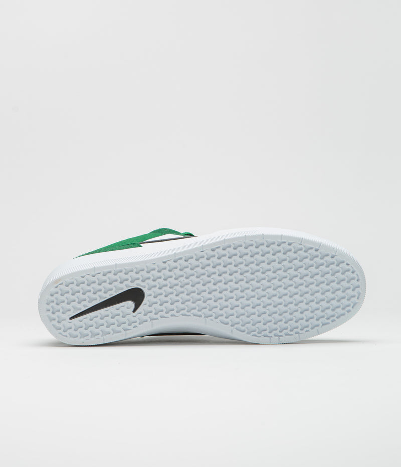 Nike SB Force 58 Shoes in Pine Green and Black and White - White