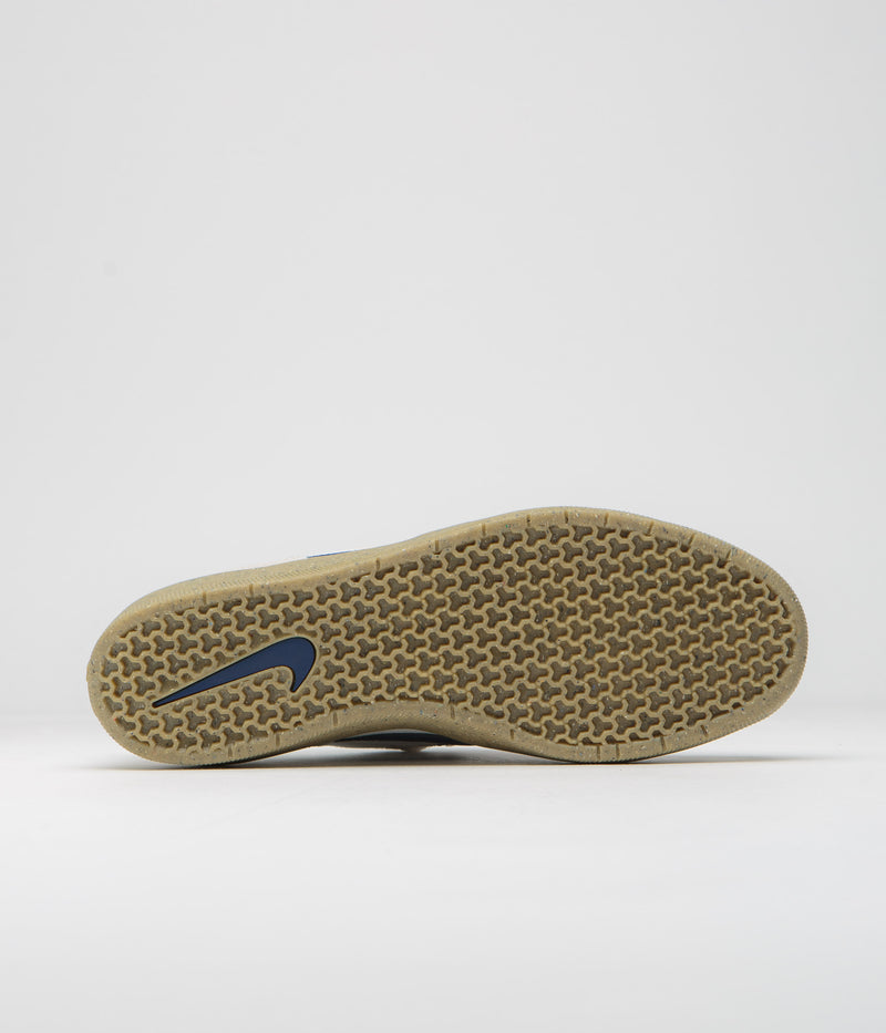 Nike SB Force 58 Shoes in White and Navy and White - Gum Light Brown