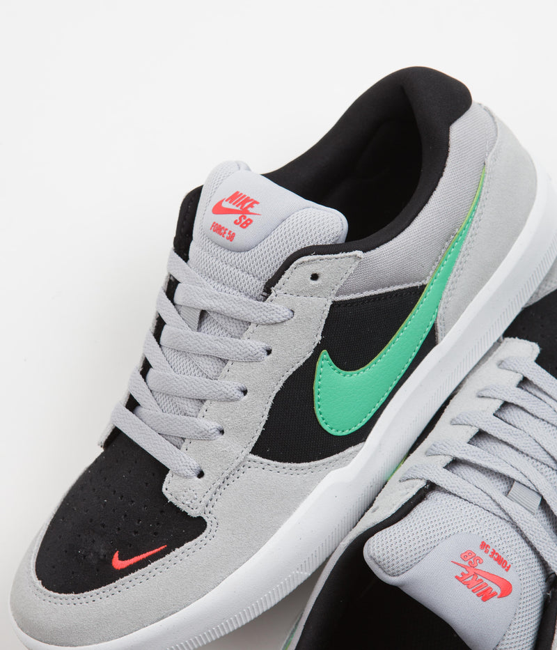 Nike SB Force 58 Shoes in Wolf Grey and Light Menta and Black - Wolf Grey