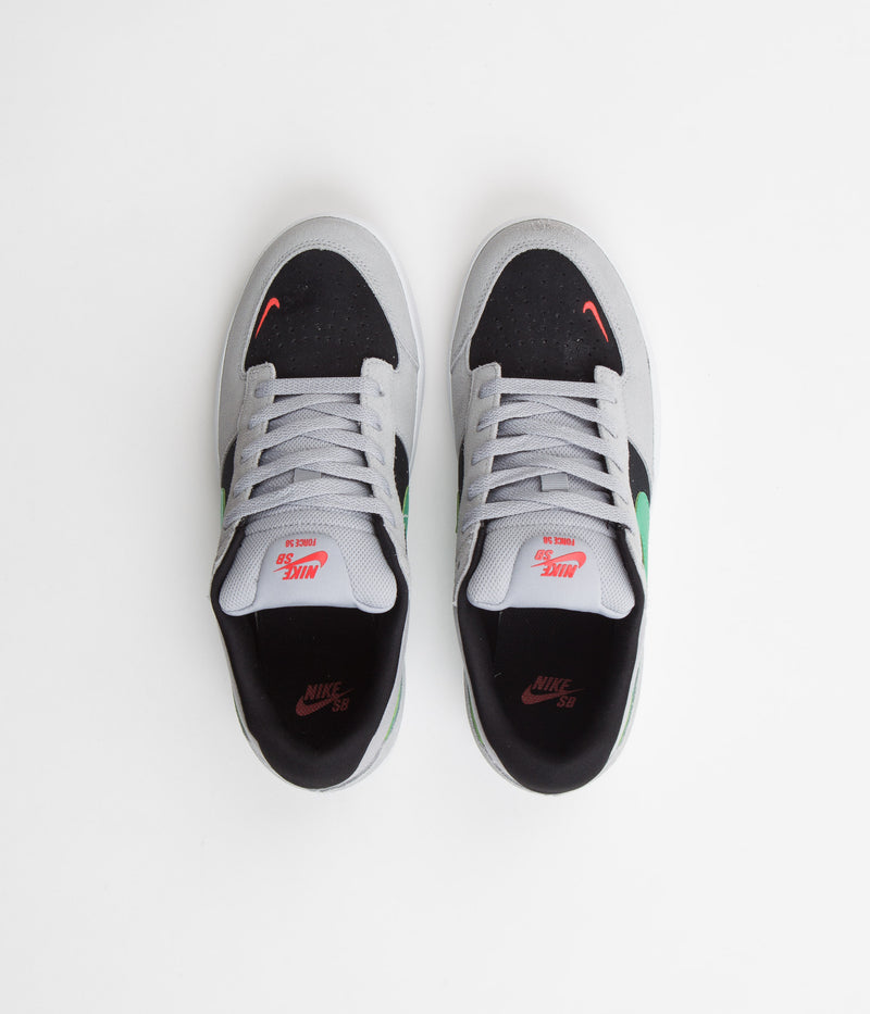 Nike SB Force 58 Shoes in Wolf Grey and Light Menta and Black - Wolf Grey