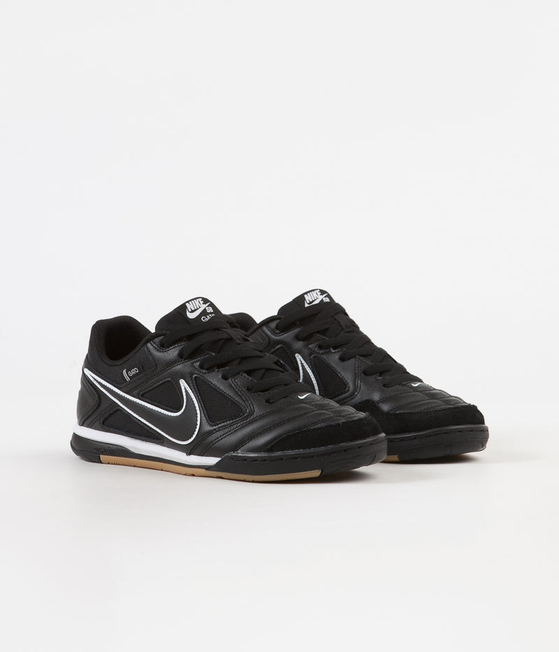 Nike SB Gato Shoes in Black and Black and White - Gum Light Brown