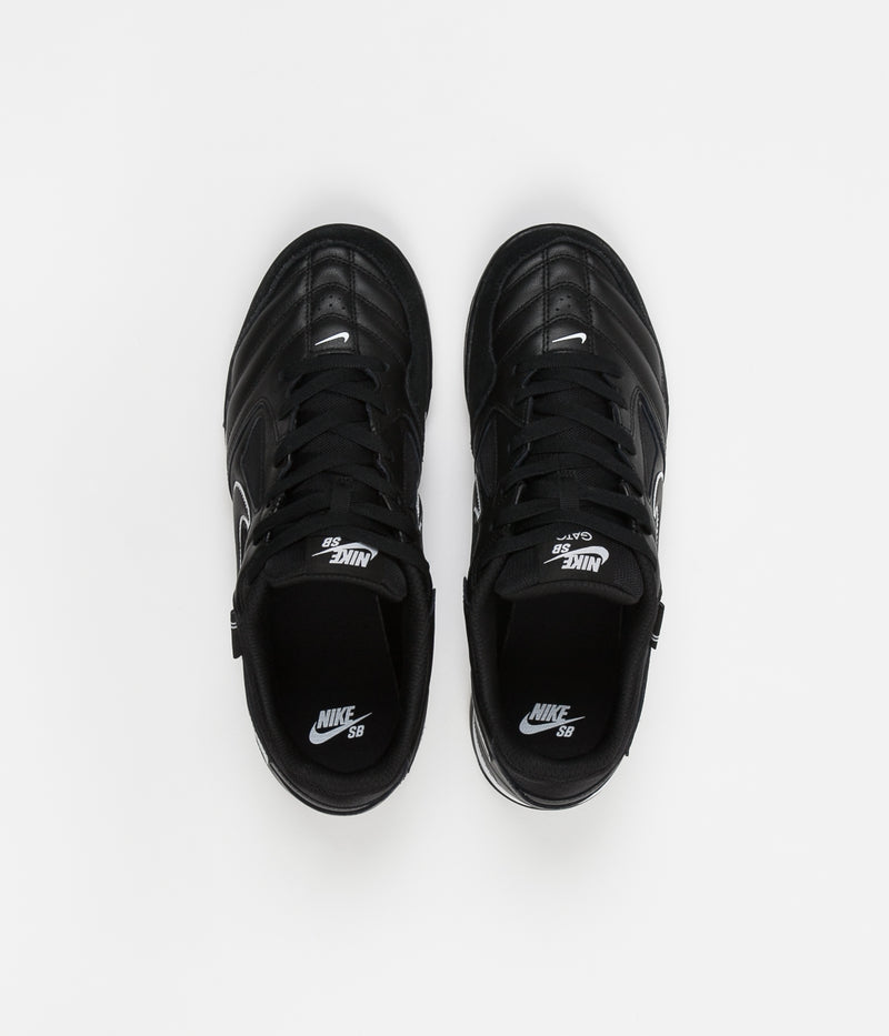 Nike SB Gato Shoes in Black and Black and White - Gum Light Brown