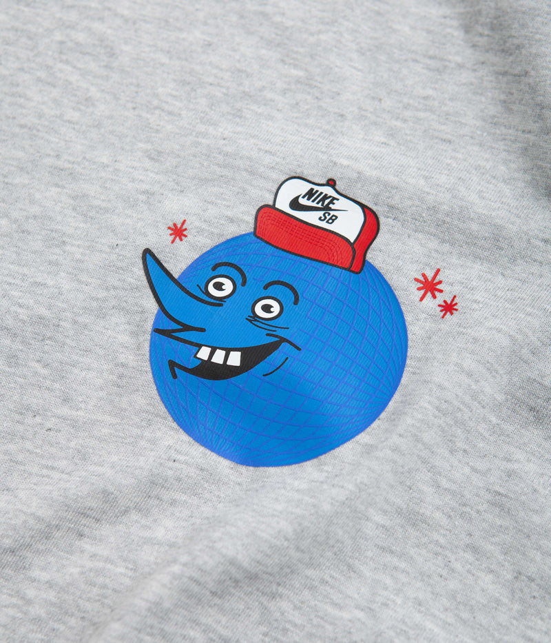 Nike SB Globe Guy T-Shirt in Grey Heather
