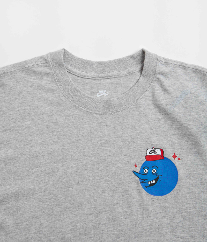 Nike SB Globe Guy T-Shirt in Grey Heather
