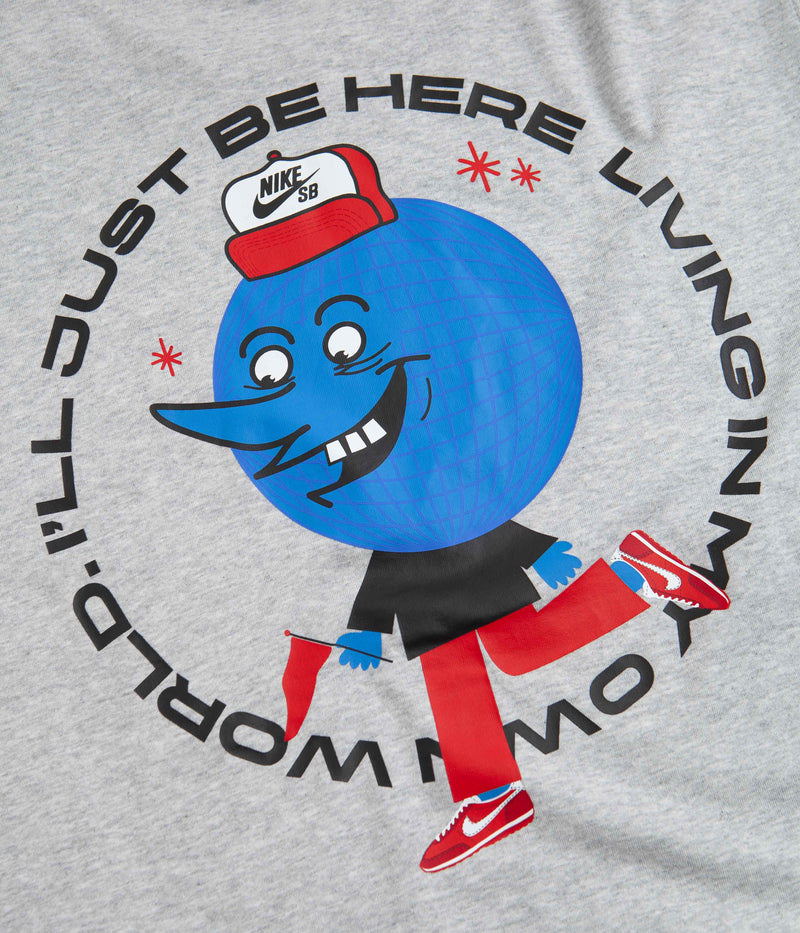 Nike SB Globe Guy T-Shirt in Grey Heather