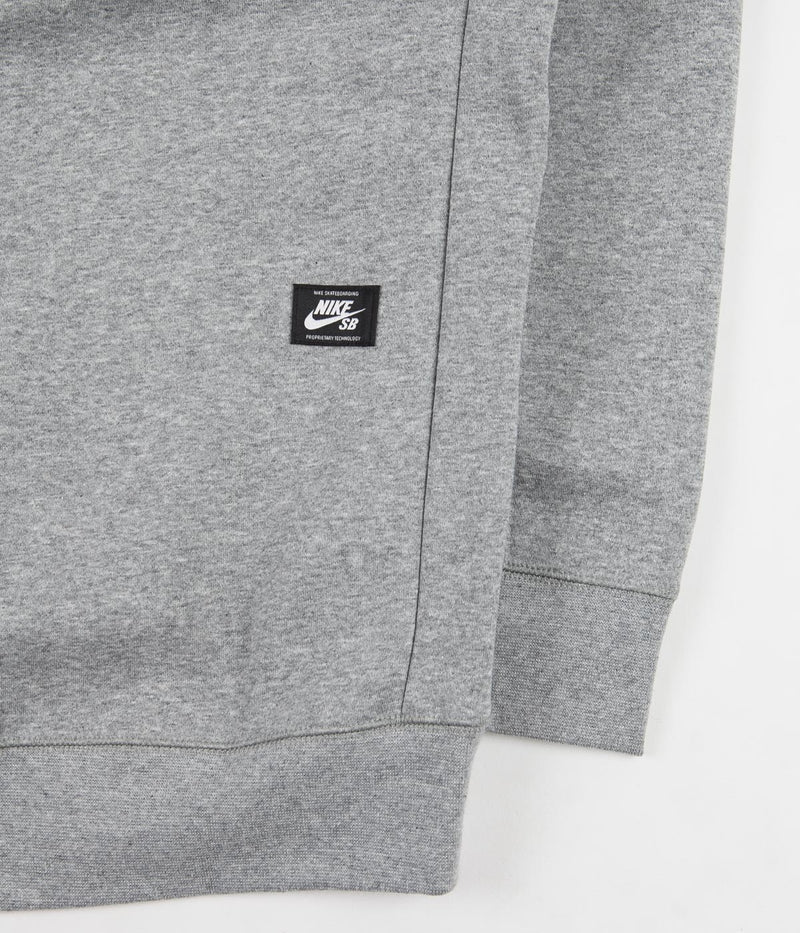 Nike SB Icon Hoodie in Dark Grey Heather and Black