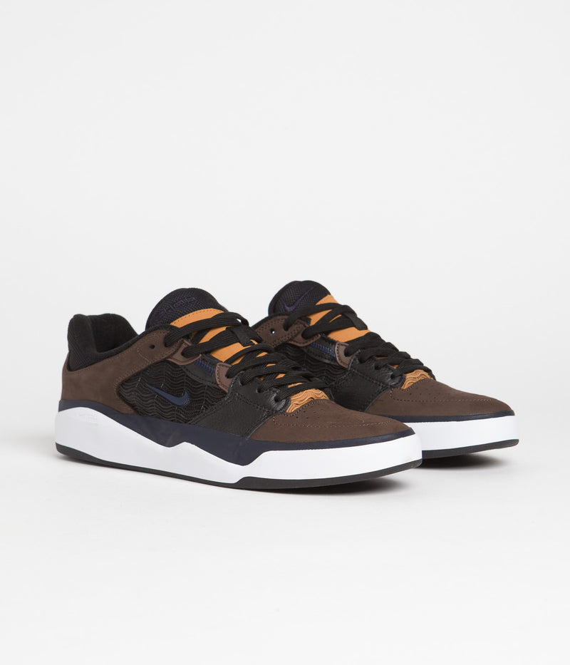 Nike SB Ishod Premium Shoes in Baroque Brown and Obsidian and Black