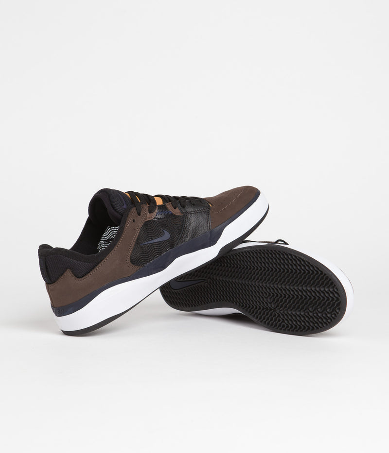Nike SB Ishod Premium Shoes in Baroque Brown and Obsidian and Black