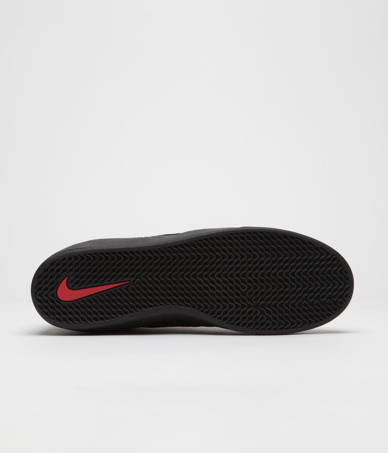 Nike SB Ishod Premium Shoes in Black and University Red and Black - Black