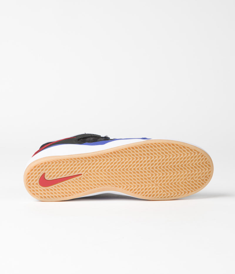 Nike SB Ishod Premium Shoes in Black and University Red and Hyper Royal