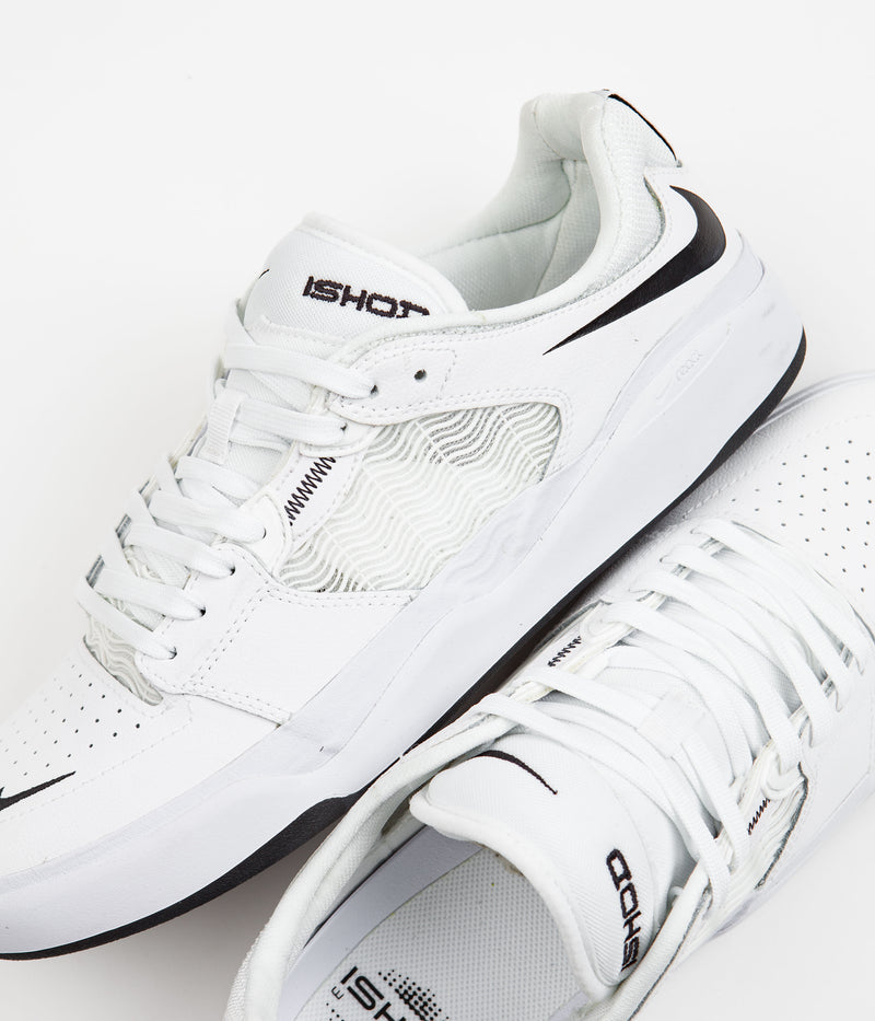 Nike SB Ishod Premium Shoes in White and Black and White - Black