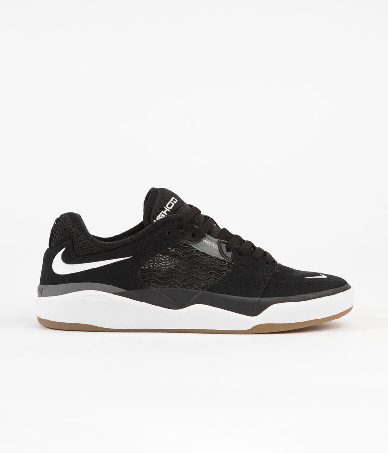 Nike SB Ishod Shoes in Black and White and Dark Grey - Black