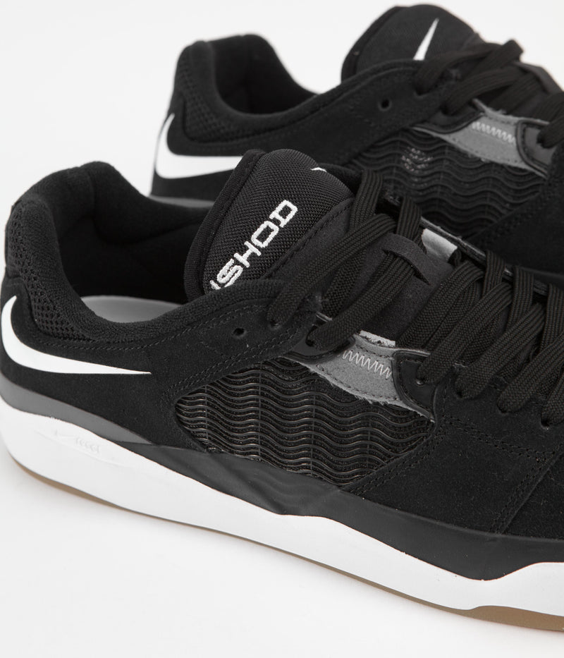 Nike SB Ishod Shoes in Black and White and Dark Grey - Black