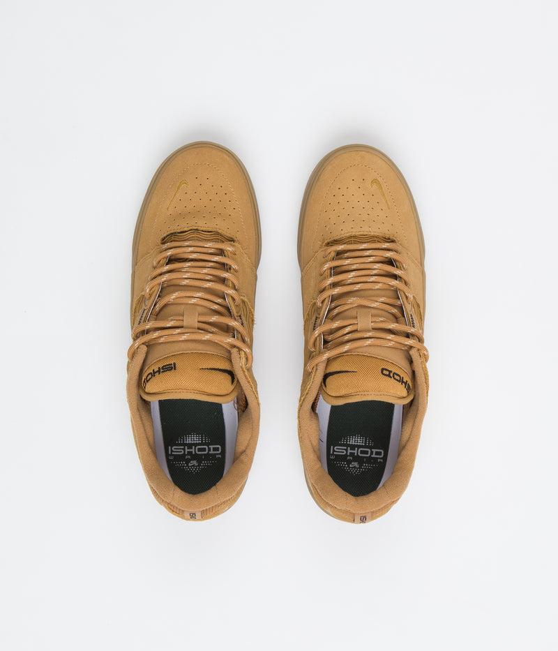 Nike SB Ishod Shoes in Flax and Wheat and Flax - Gum Light Brown
