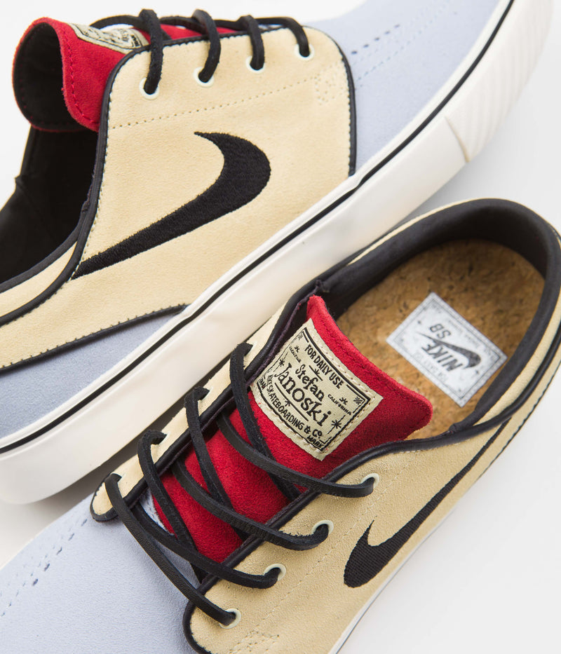 Nike SB Janoski OG+ Shoes in Alabaster and Alabaster and Chile Red