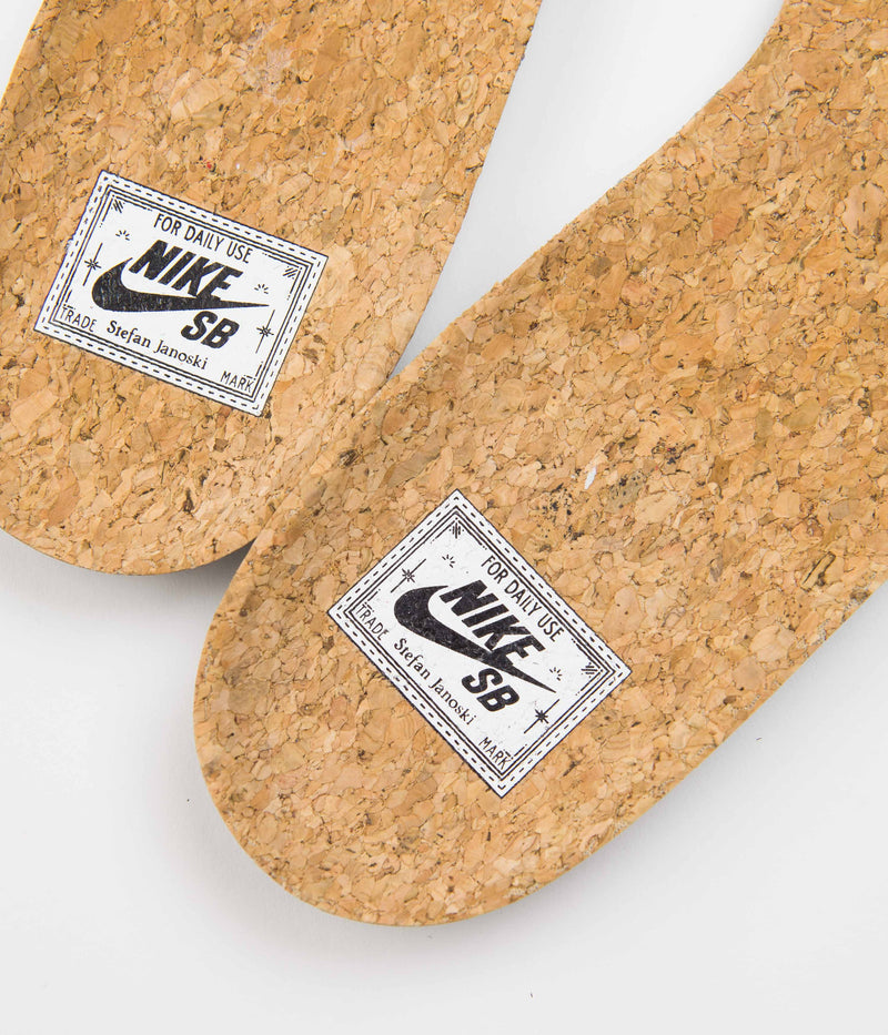 Nike SB Janoski OG+ Shoes in Alabaster and Alabaster and Chile Red