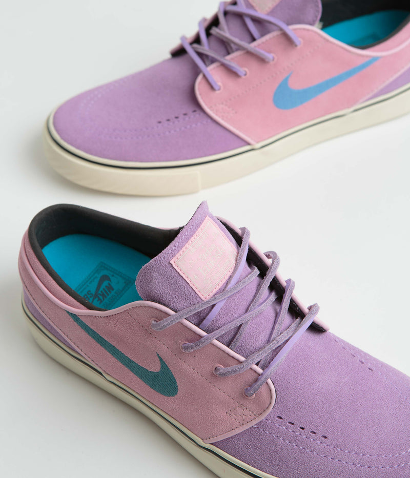 Nike SB Janoski OG+ Shoes in Lilac and Noise Aqua and Med Soft Pink
