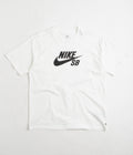 Nike SB Large Logo T-Shirt in White and Black