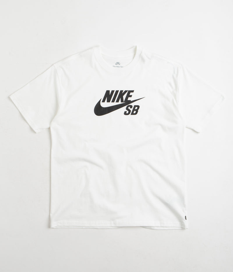 Nike SB Large Logo T-Shirt in White and Black